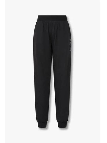 UNDERWEAR Women s Side Logo Embroidered Lounge Pants Black - EMPORIO ARMANI - BALAAN 1