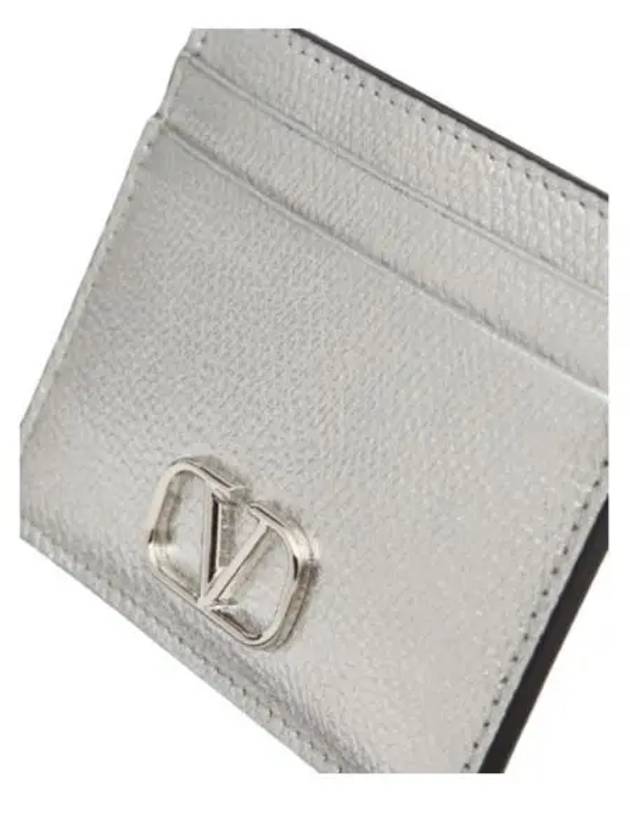 24 4W0P0V32 RFY S13 4W2P0V32 V logo signature metallic card case - VALENTINO - BALAAN 1