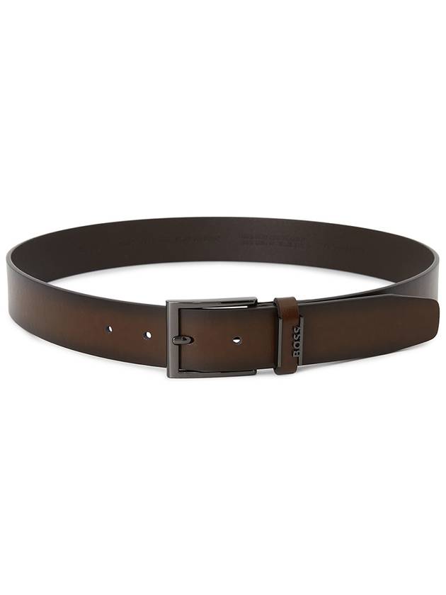 Cole Ant Logo Leather Belt Brown - HUGO BOSS - BALAAN 3