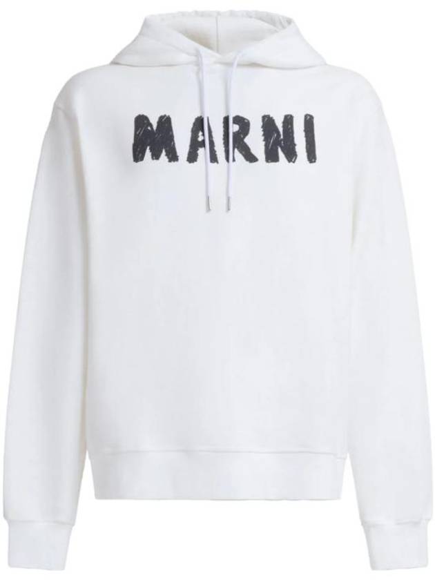 Scribble Logo Hoodie White - MARNI - BALAAN 1