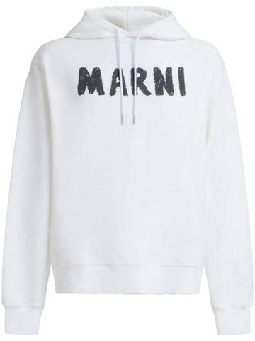 Scribble Logo Hoodie White - MARNI - BALAAN 1