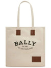 Crystallia Fabric Tote Bag Natural - BALLY - BALAAN 2