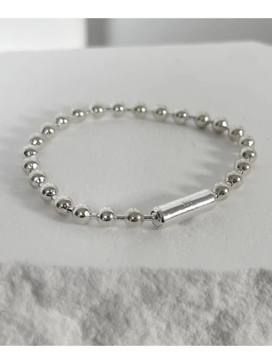 SV925 5mm ball chain silver bracelet - BLESSED BULLET - BALAAN 2