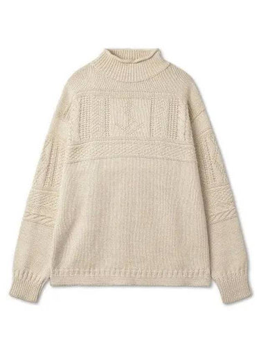 30 points paid anchor intarsia cotton linen sweater ivory - POLO RALPH LAUREN - BALAAN 1