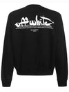 Logo Paint Script Sweatshirt Black - OFF WHITE - BALAAN 1