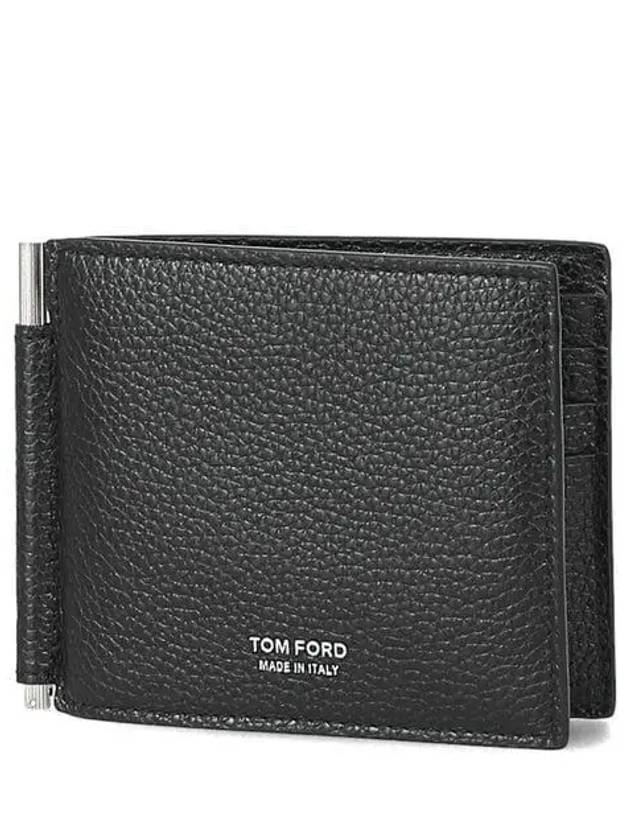 Leather Two Stage Card Wallet Black - TOM FORD - BALAAN 2