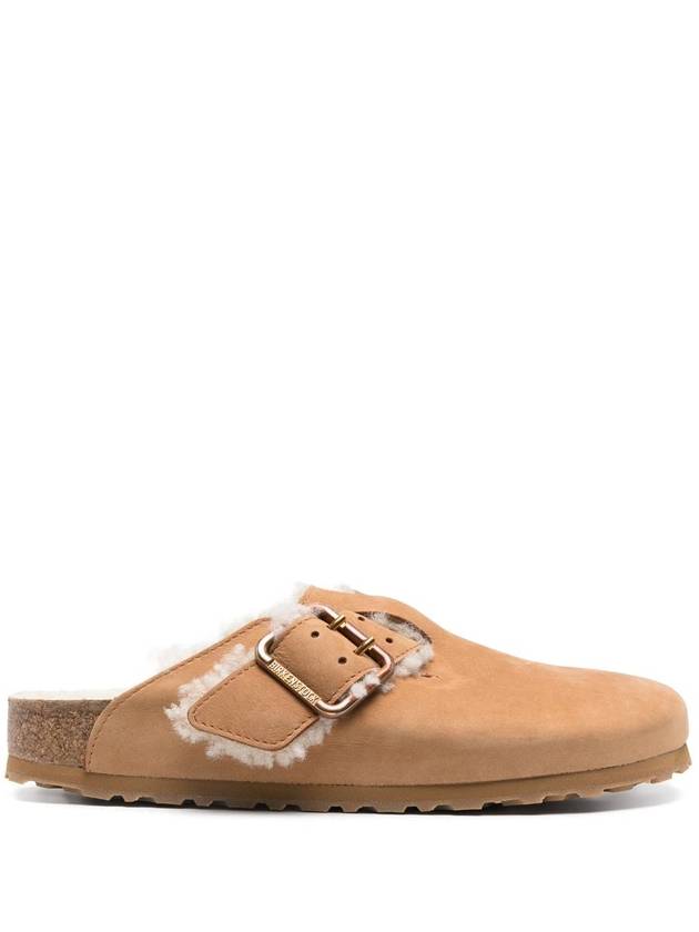 Birkenstock Boston Bold Shearling Cognac, Natural Leather Shoes - BIRKENSTOCK - BALAAN 1