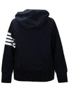 Engineered 4 Bar Diagonal Zip Up Hoodie Navy - THOM BROWNE - BALAAN 4