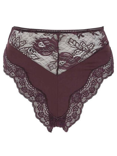 Women's Plum Stretch Silk Briefs Buffle - SAINT LAURENT - BALAAN 1