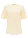 Round Neck Cotton Short Sleeve T-Shirt Cream - LEMAIRE - BALAAN 2