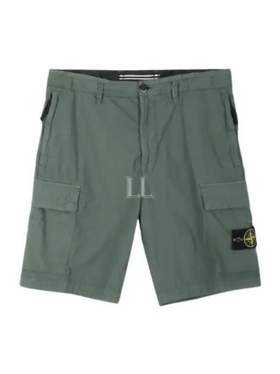 Light Stretch Cotton Bermuda Shorts Dark Green - STONE ISLAND - BALAAN 2