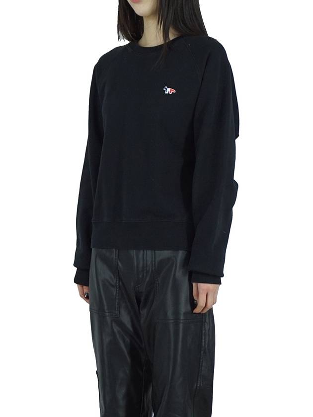 Tricolor Fox Patch Adjusted Sweatshirt Black - MAISON KITSUNE - BALAAN 4