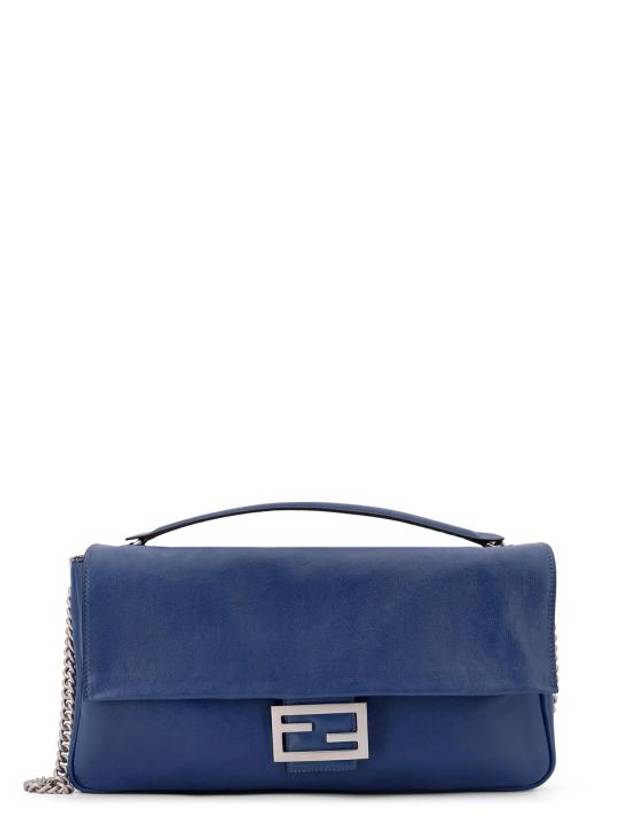 Baguette Chain Large Shoulder Bag Blue - FENDI - BALAAN 1