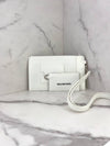 Cash Logo Strap Double Pouch Strap Card Wallet White - BALENCIAGA - BALAAN 8