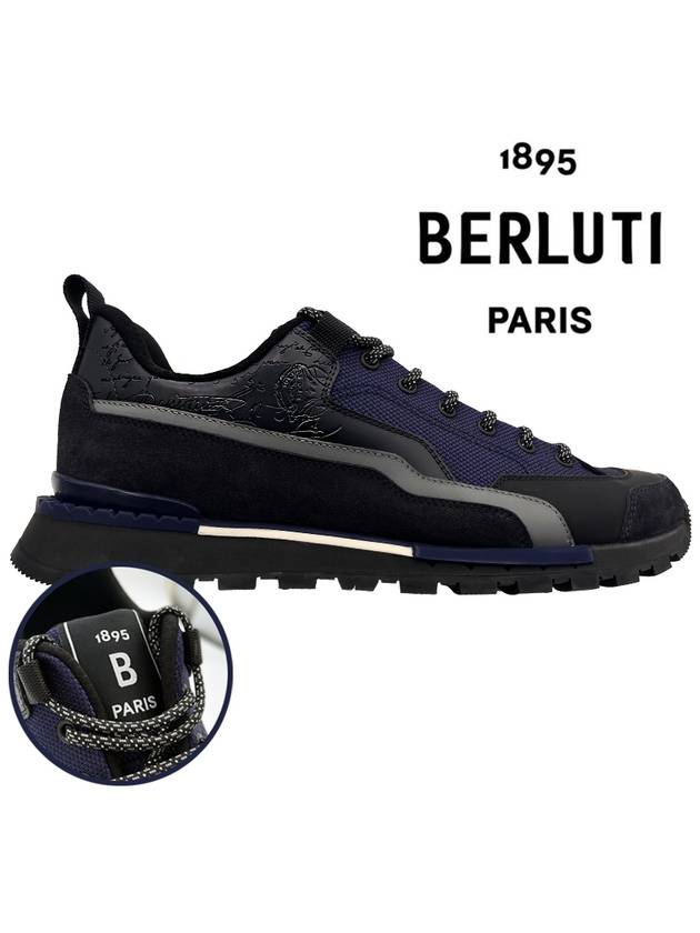 Fast Treck Scritto Low Top Sneakers Navy - BERLUTI - BALAAN 2