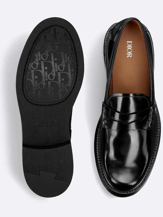 Carlo Polished Calfskin Loafers Black - DIOR - BALAAN 9