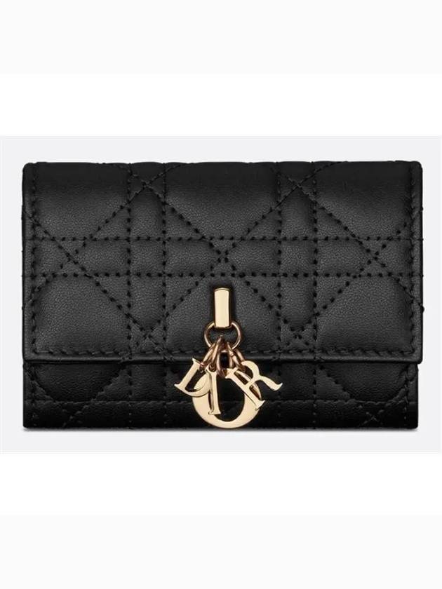 XS Lady Cannage Lambskin Half Wallet Black - DIOR - BALAAN 2