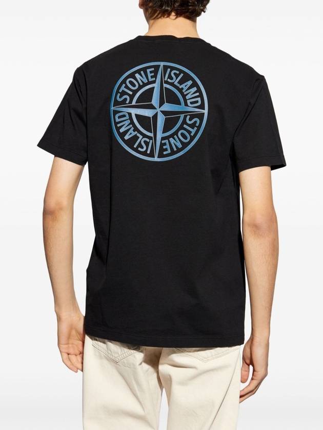 Stamp One Print Short Sleeve T-Shirt Black - STONE ISLAND - BALAAN 5