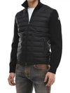 Men's Mix Lightweight Padded Cardigan Black - MONCLER - BALAAN 6