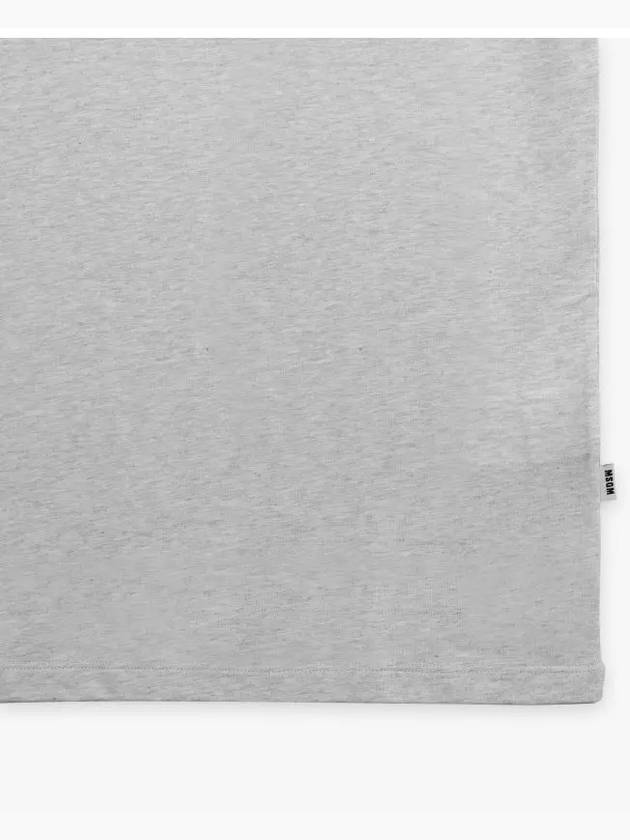 Box Logo Short Sleeve T-Shirt Grey - MSGM - BALAAN 5