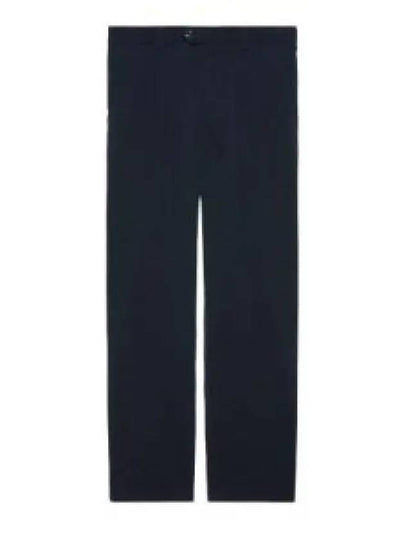 Interlocking G Patch Detail Cotton Straight Pants Blue - GUCCI - BALAAN 2