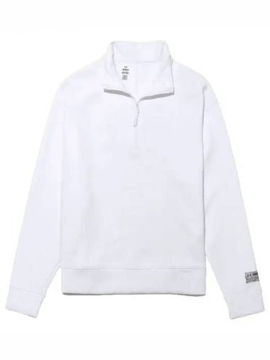 Summit Knit Half Zip Sweatshirt White - UNDER ARMOUR - BALAAN 1