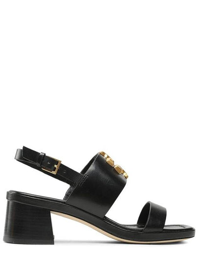 Gold Logo Eleanor Sandal Heels Black - TORY BURCH - BALAAN 2