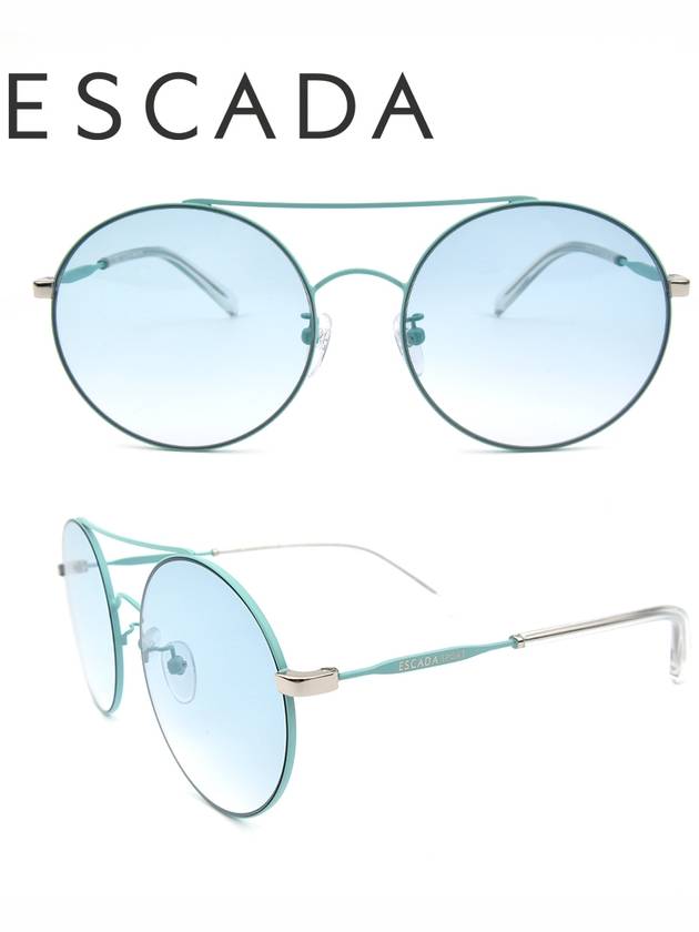 Eyewear Round Sunglasses Blue - ESCADA - BALAAN.