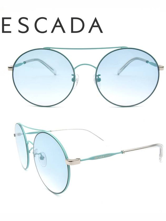 Eyewear Round Sunglasses Blue - ESCADA - BALAAN.