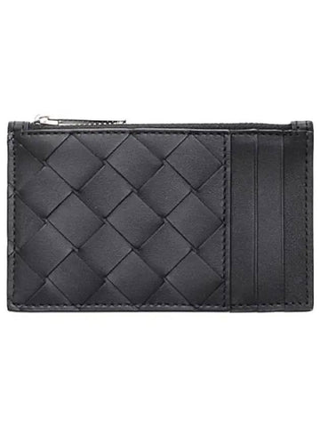 Intrecciato Zipper Card Case Men s Wallet - BOTTEGA VENETA - BALAAN 1