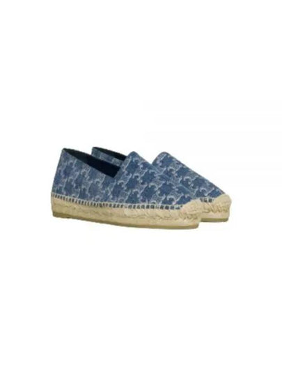 Triomphe Stamped Denim Espadrilles Navy - CELINE - BALAAN 2