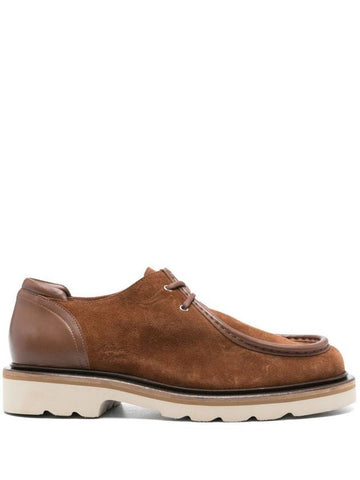 Maison Kitsuné Suede Leather Derbies Shoes - MAISON KITSUNE - BALAAN 1