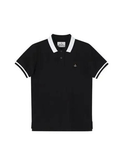 Classic ORB Logo Polo Shirt Black - VIVIENNE WESTWOOD - BALAAN 2