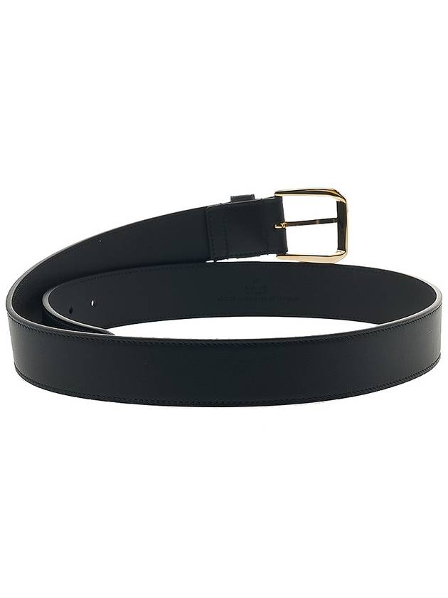 Men's Interlocking G Square Buckle Belt Black - GUCCI - BALAAN 5