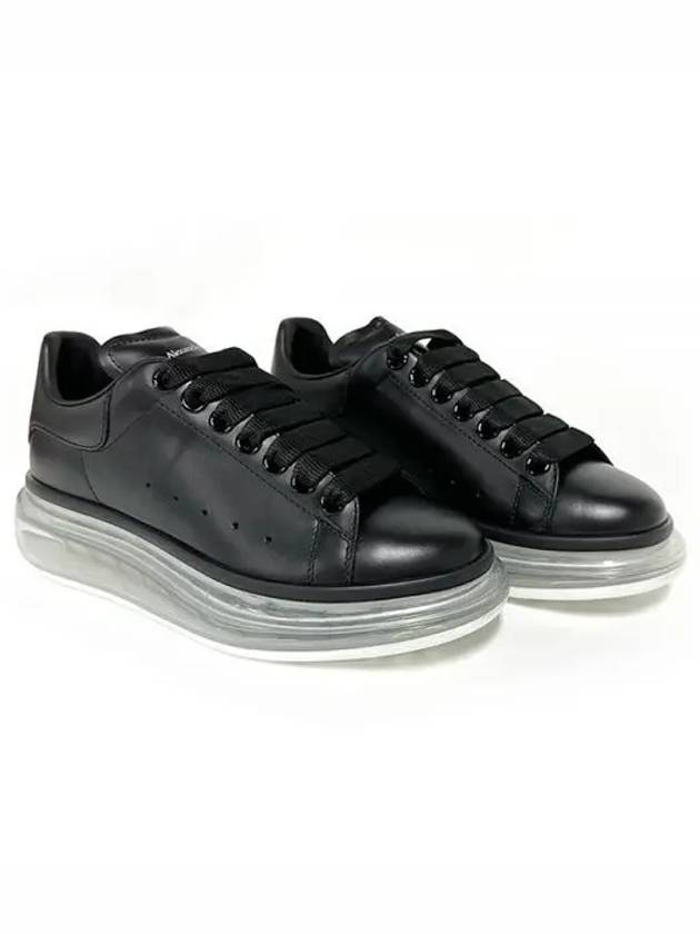 Oversized Clear Sole Low Top Sneakers Black - ALEXANDER MCQUEEN - BALAAN 2