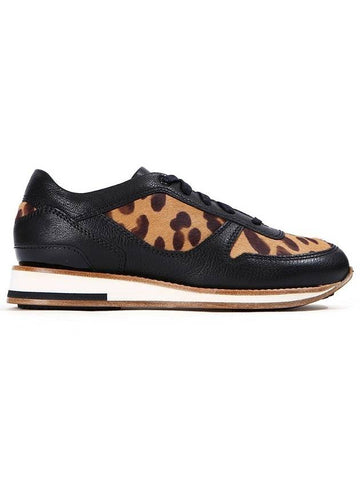 Leopard Print Low Top Sneakers Brown Black - LANVIN - BALAAN 1
