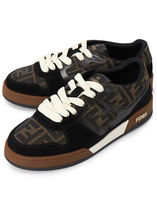 Match FF Jacquard Low Top Sneakers Brown - FENDI - BALAAN 2