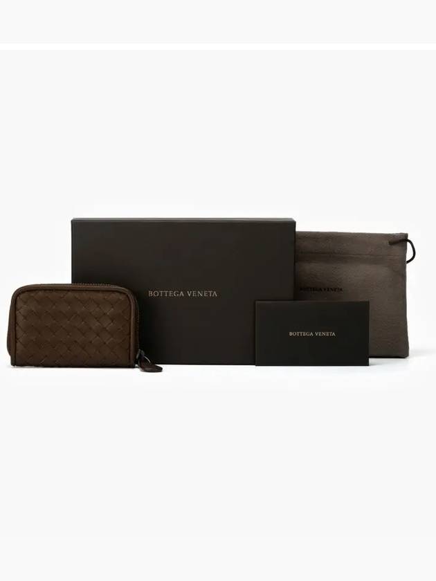 Intrecciato Zipper Coin Card Wallet Brown - BOTTEGA VENETA - BALAAN 5