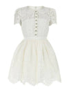 Women's Cord Lace Mini Dress White - SELF PORTRAIT - BALAAN 2