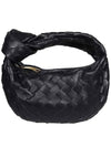 Jodie Intrecciato Small Tote Bag Black - BOTTEGA VENETA - BALAAN 3