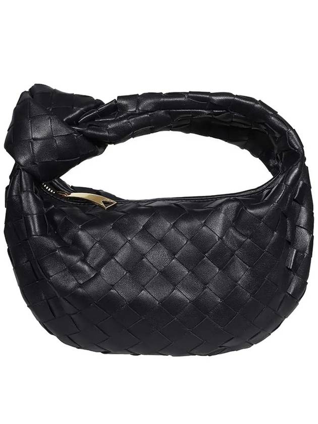 Jodie Intrecciato Small Tote Bag Black - BOTTEGA VENETA - BALAAN 3