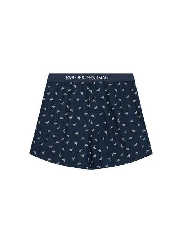 Logo Banding Cotton Boxer Shorts Navy - EMPORIO ARMANI - BALAAN 2