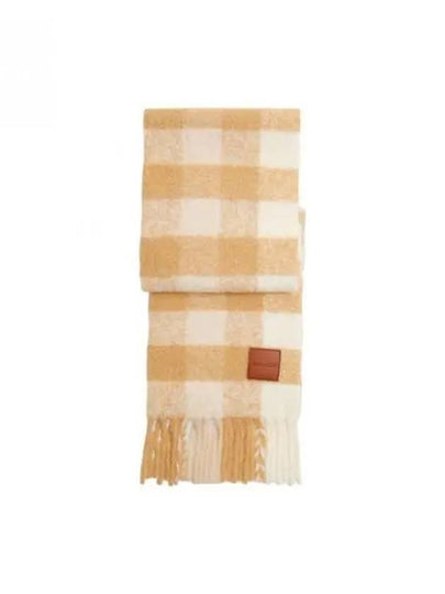 Plaid Oversized Fit Muffler Chalk - COACH - BALAAN 2