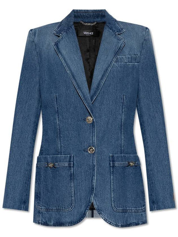 Versace Denim Blazer, Women's, Blue - VERSACE - BALAAN 1