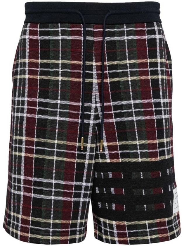 Men's Jacquard Check Shorts - THOM BROWNE - BALAAN 1