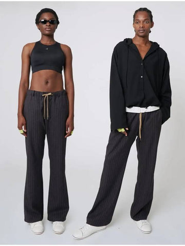 Hip Slung Track Pants Dark Brown - ATHPLATFORM - BALAAN 1