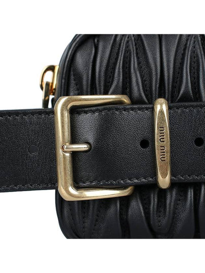 Matelasse Nappa Leather Clutch Bag Black - MIU MIU - BALAAN 8