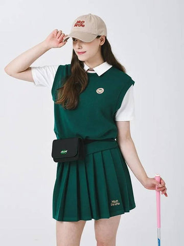 Signature combination pleated banding skirt D GREEN - MONBIRDIE GOLF - BALAAN 1