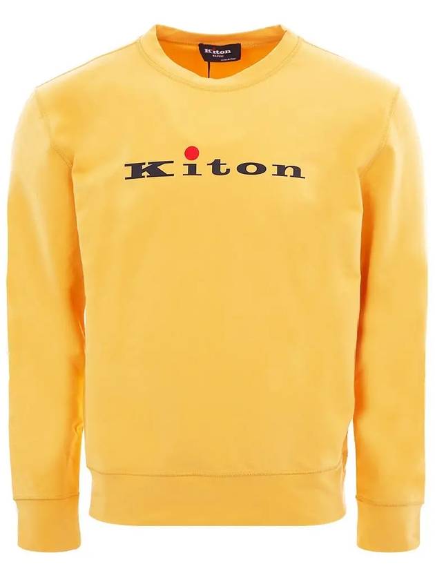 Logo Print Cotton Sweatshirt Yellow - KITON - BALAAN 2