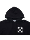 Arrow Logo Print Hoodie Black - OFF WHITE - BALAAN 4